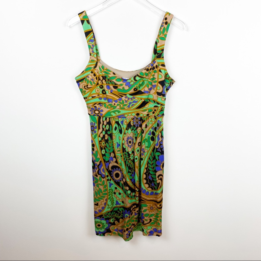 Tibi | Vintage Mod Paisley Print Silk Viscose Dress